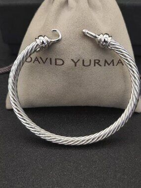 David Yurman Sterling Silver Cable Hook Cuff Bracelet